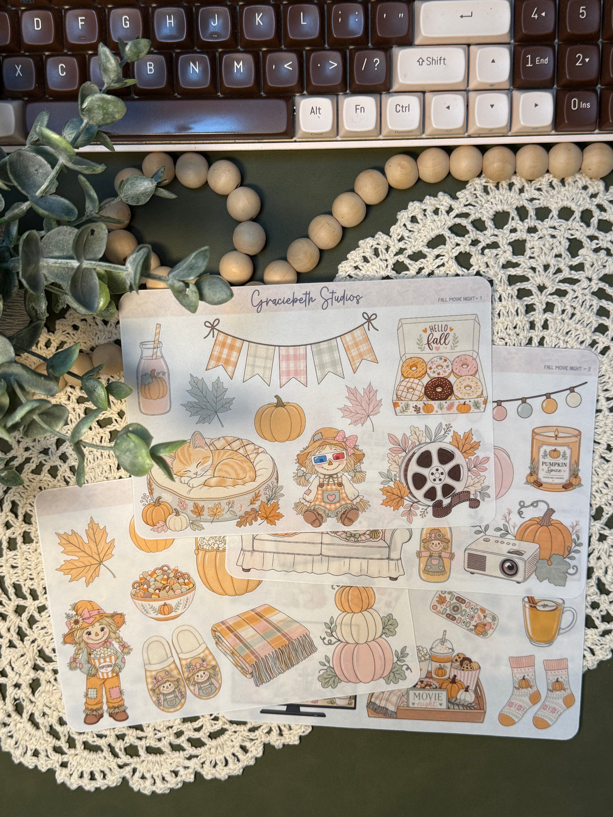 Fall Movie Night - Deco Stickers