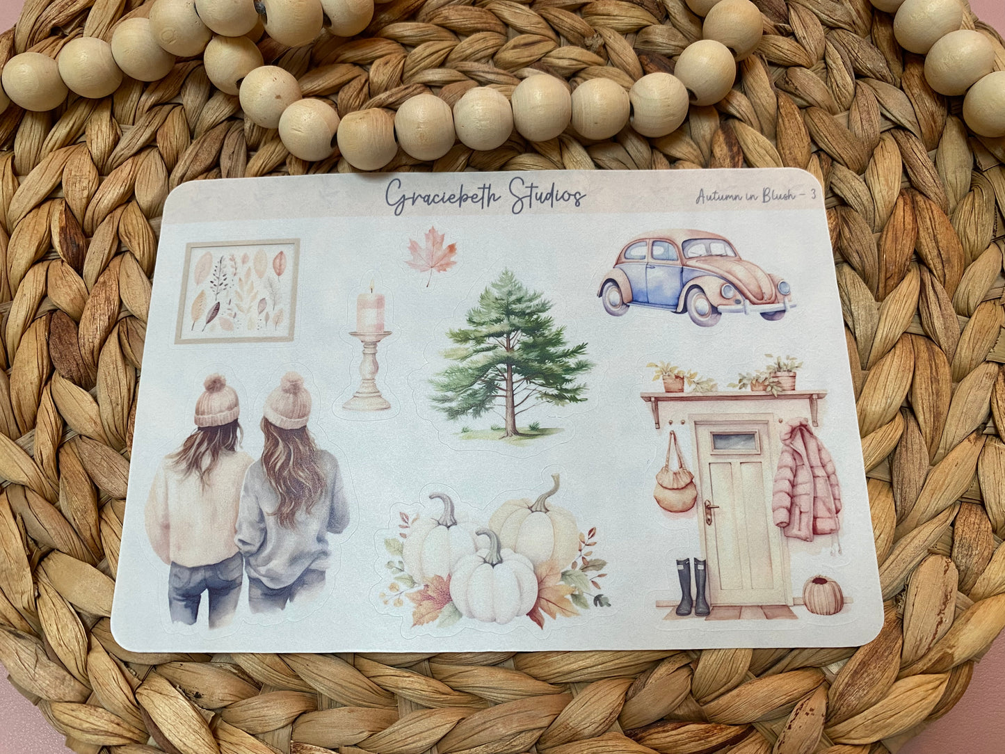 Autumn in Blush Deco Stickers