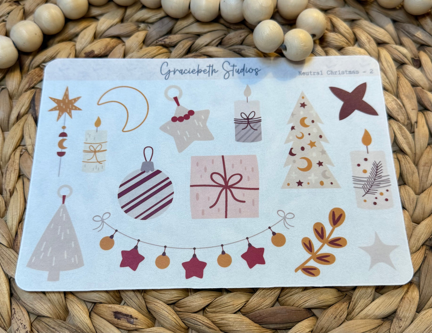 Neutral Christmas Deco Stickers