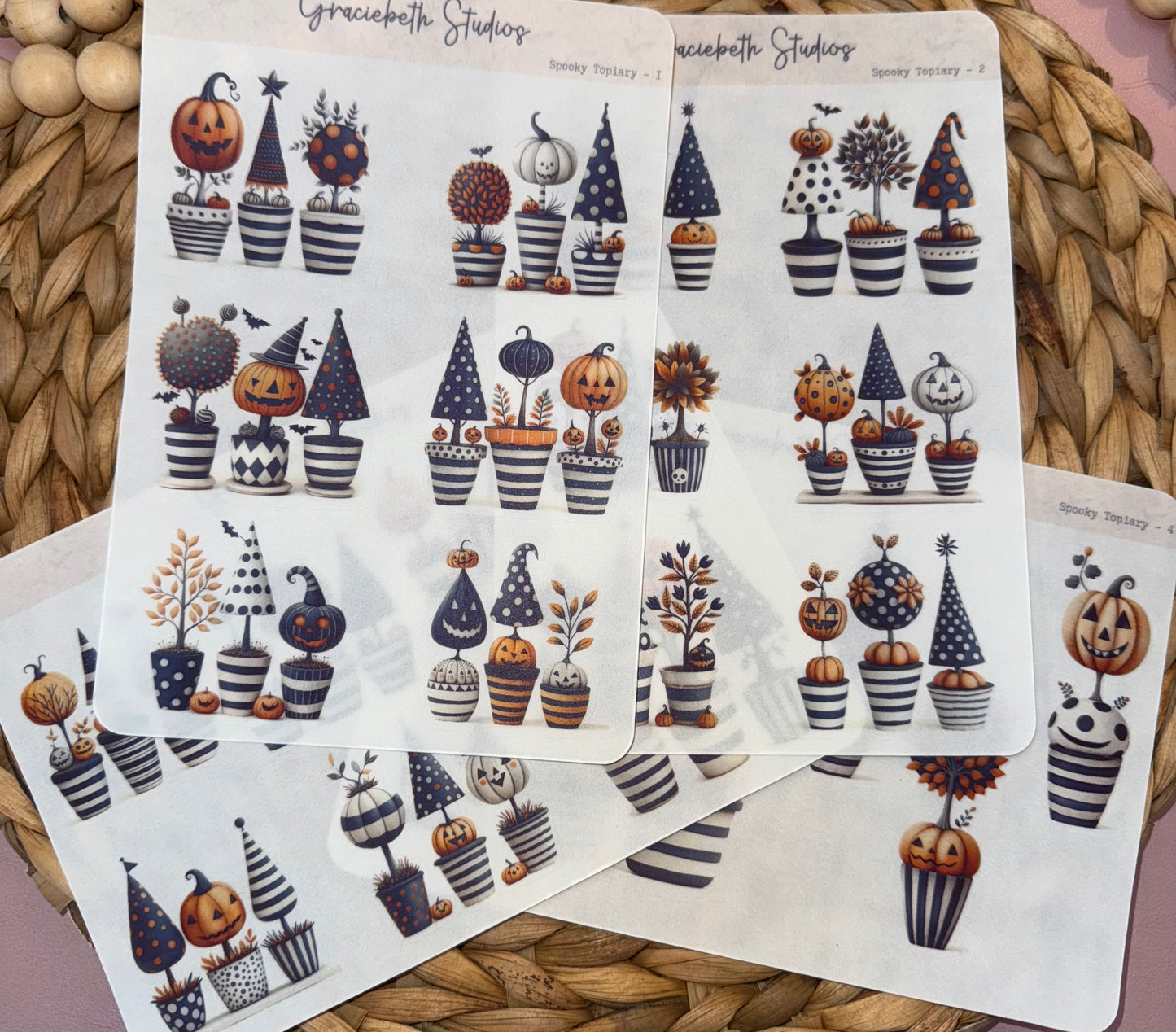 Spooky Topiary Deco Stickers