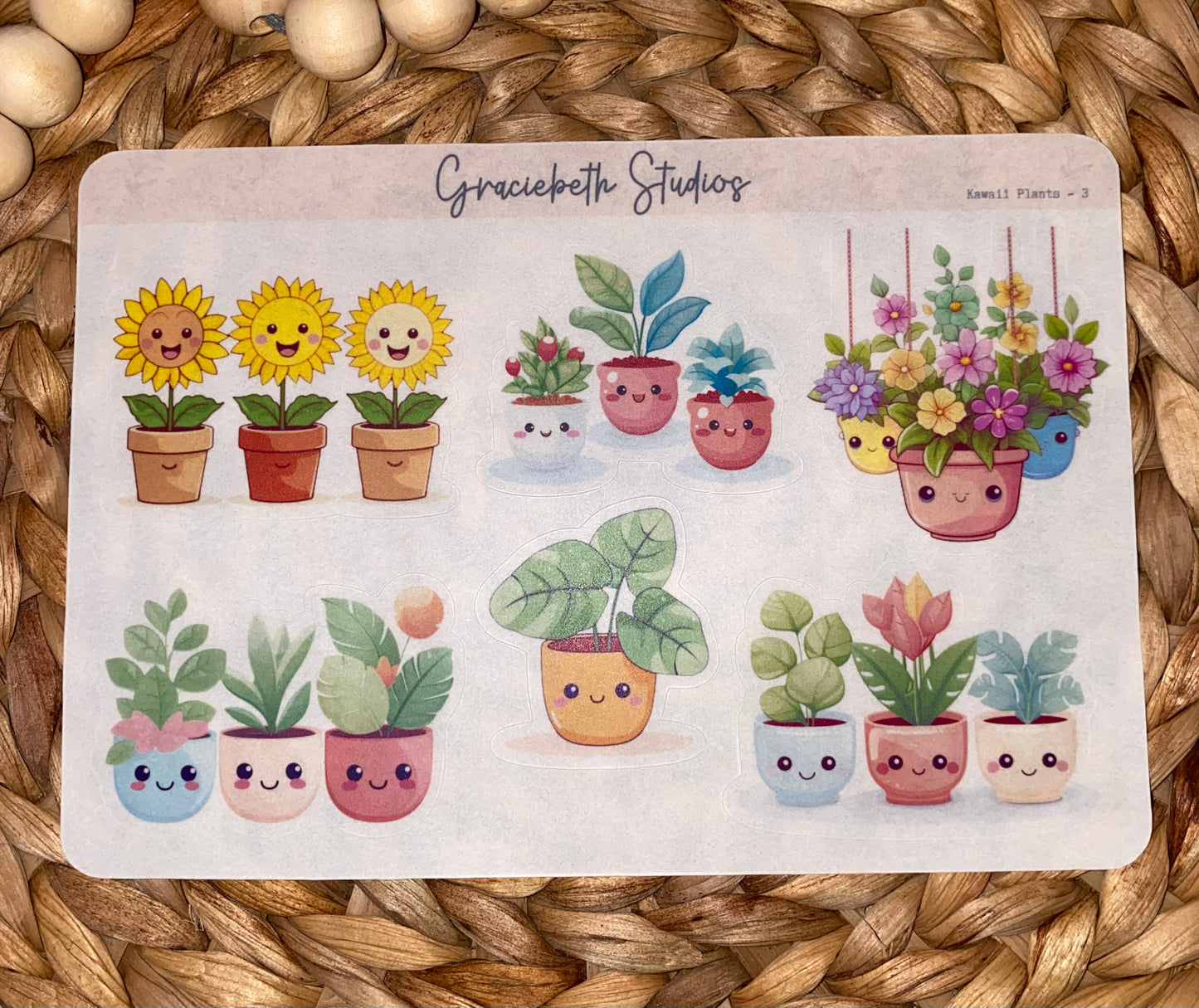 Kawaii Plants Deco Stickers