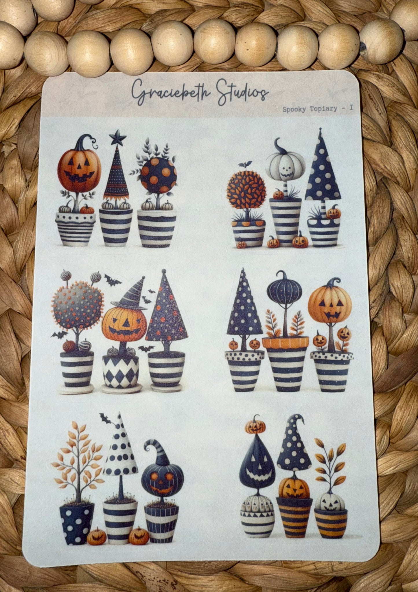 Spooky Topiary Deco Stickers