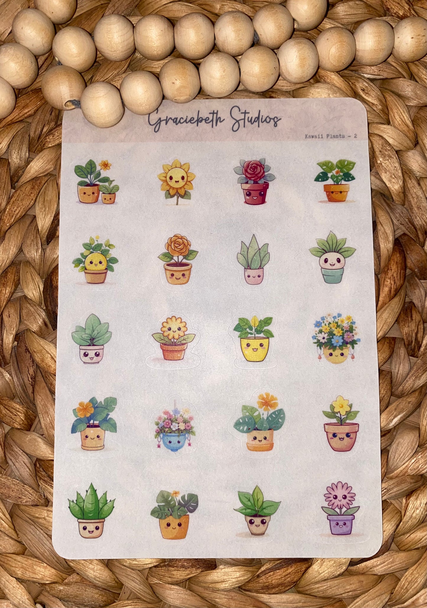 Kawaii Plants Deco Stickers