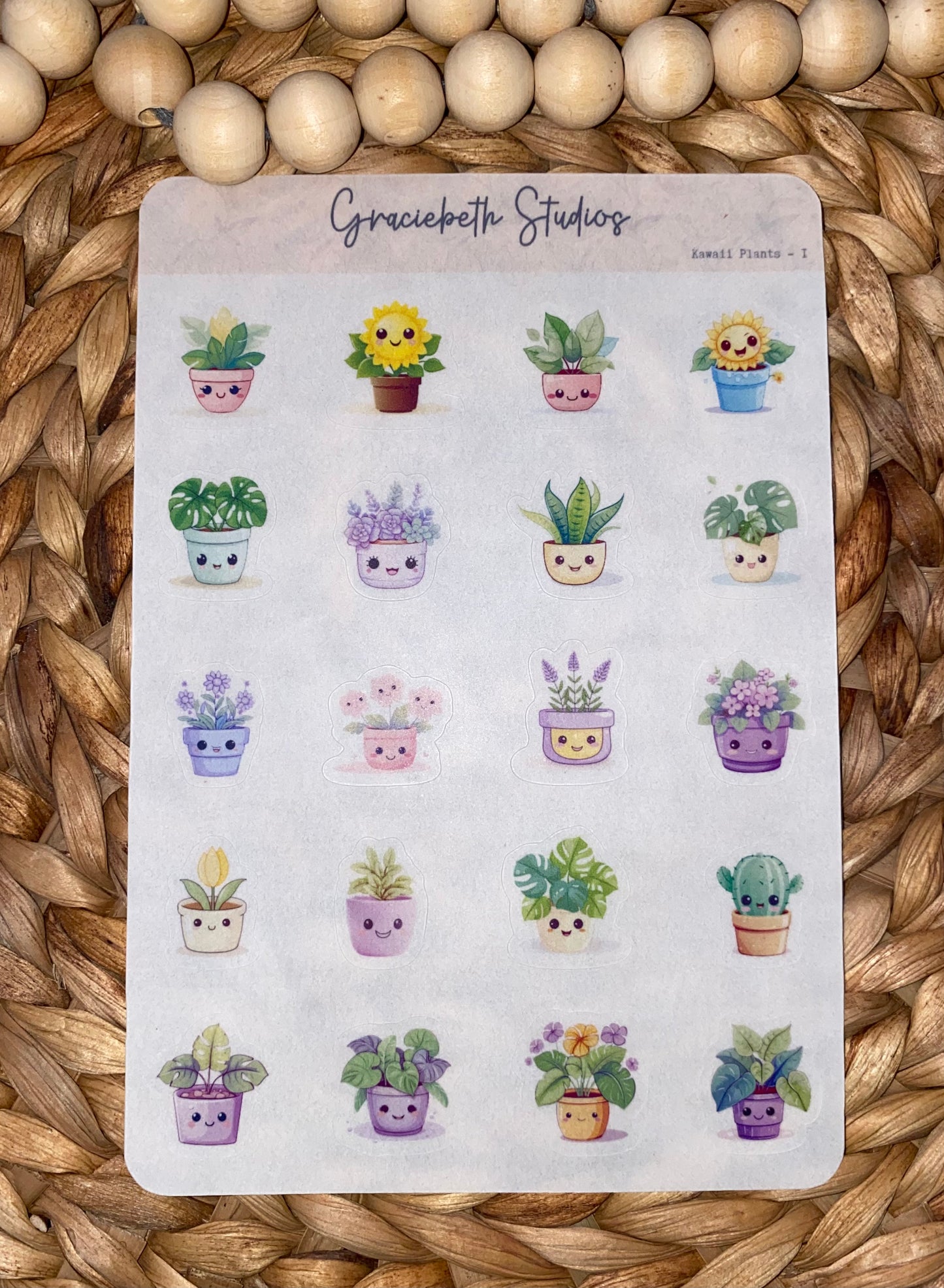 Kawaii Plants Deco Stickers