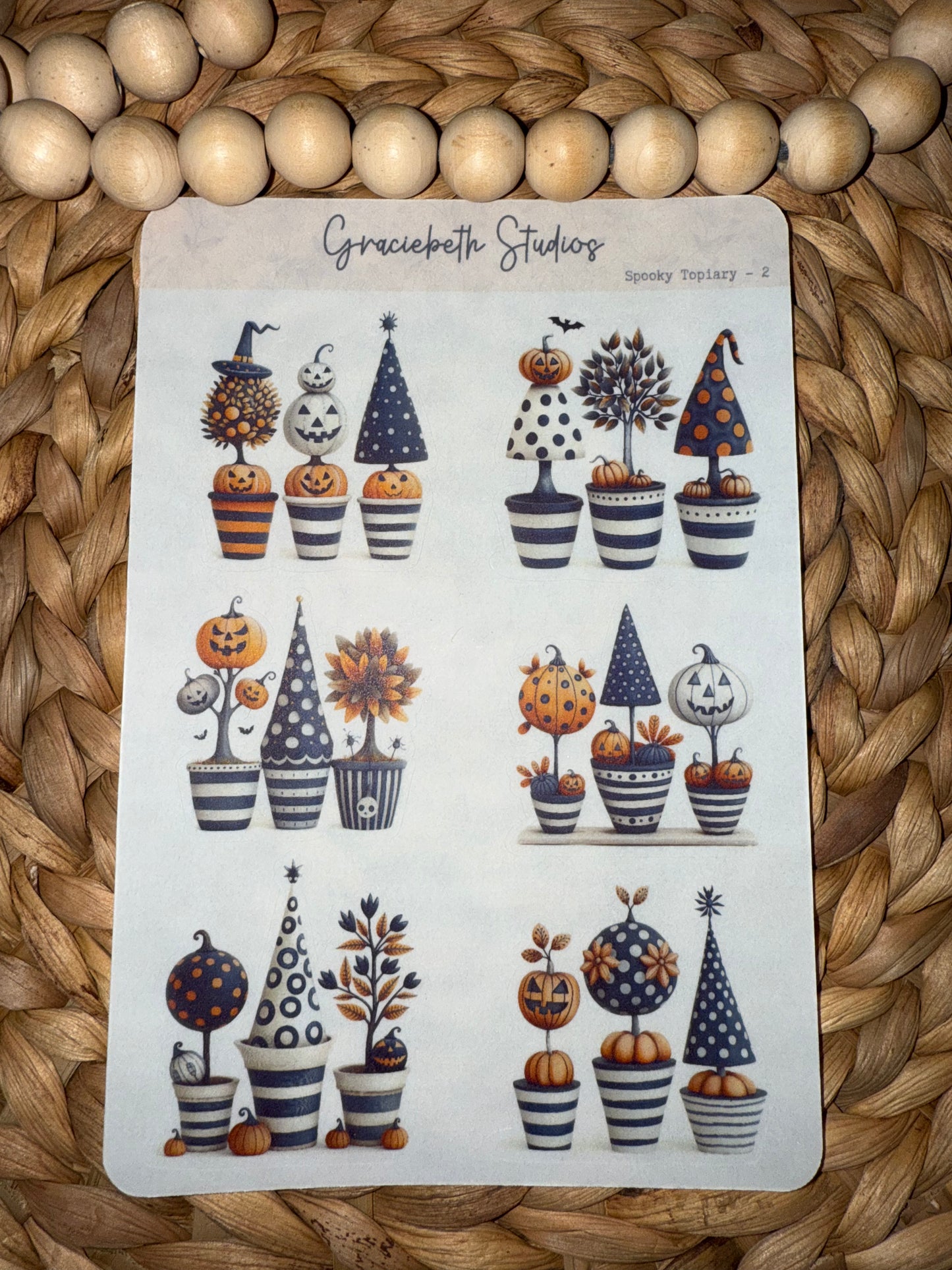 Spooky Topiary Deco Stickers