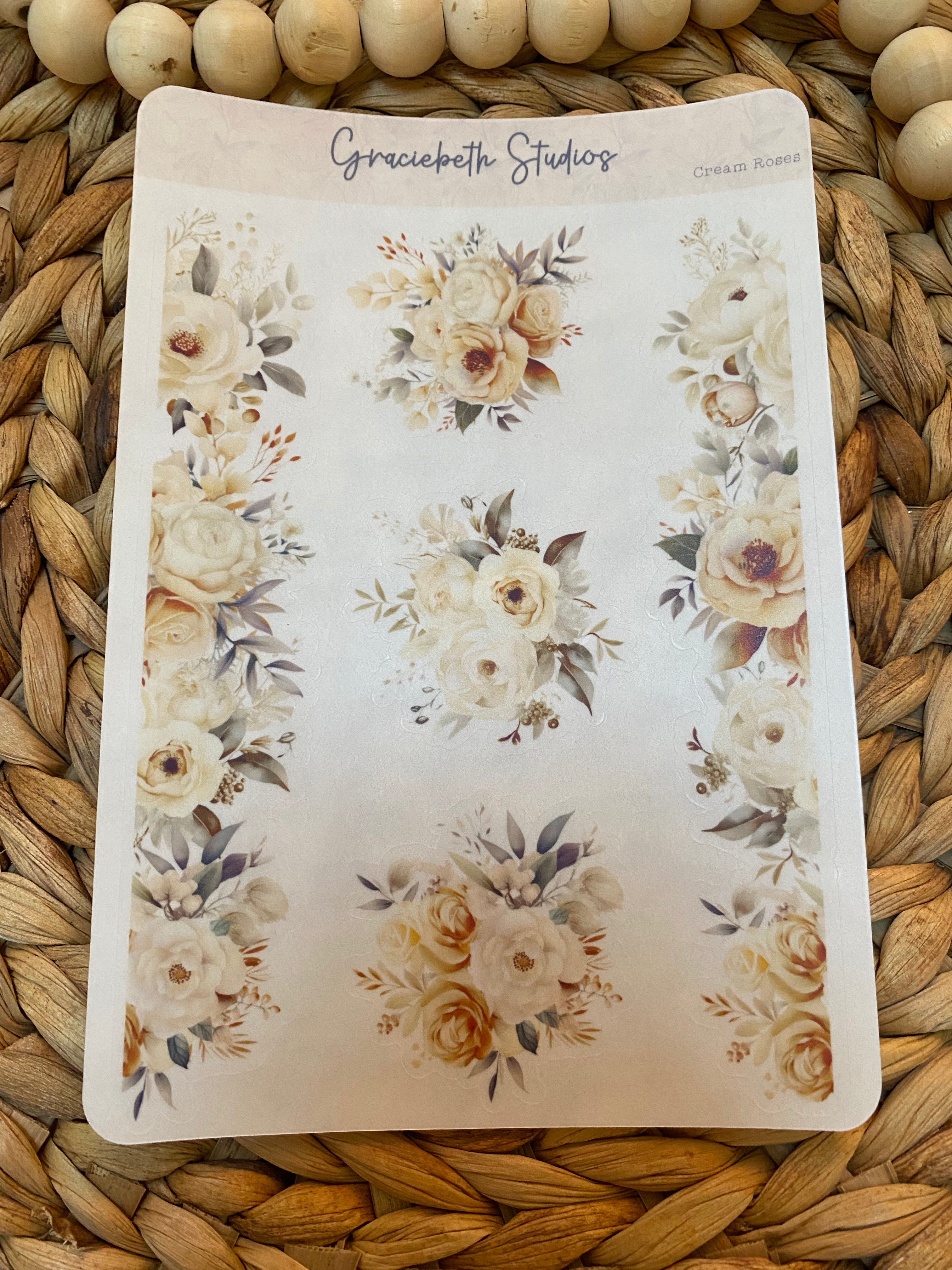 Cream Roses Borders – Graciebeth Studios