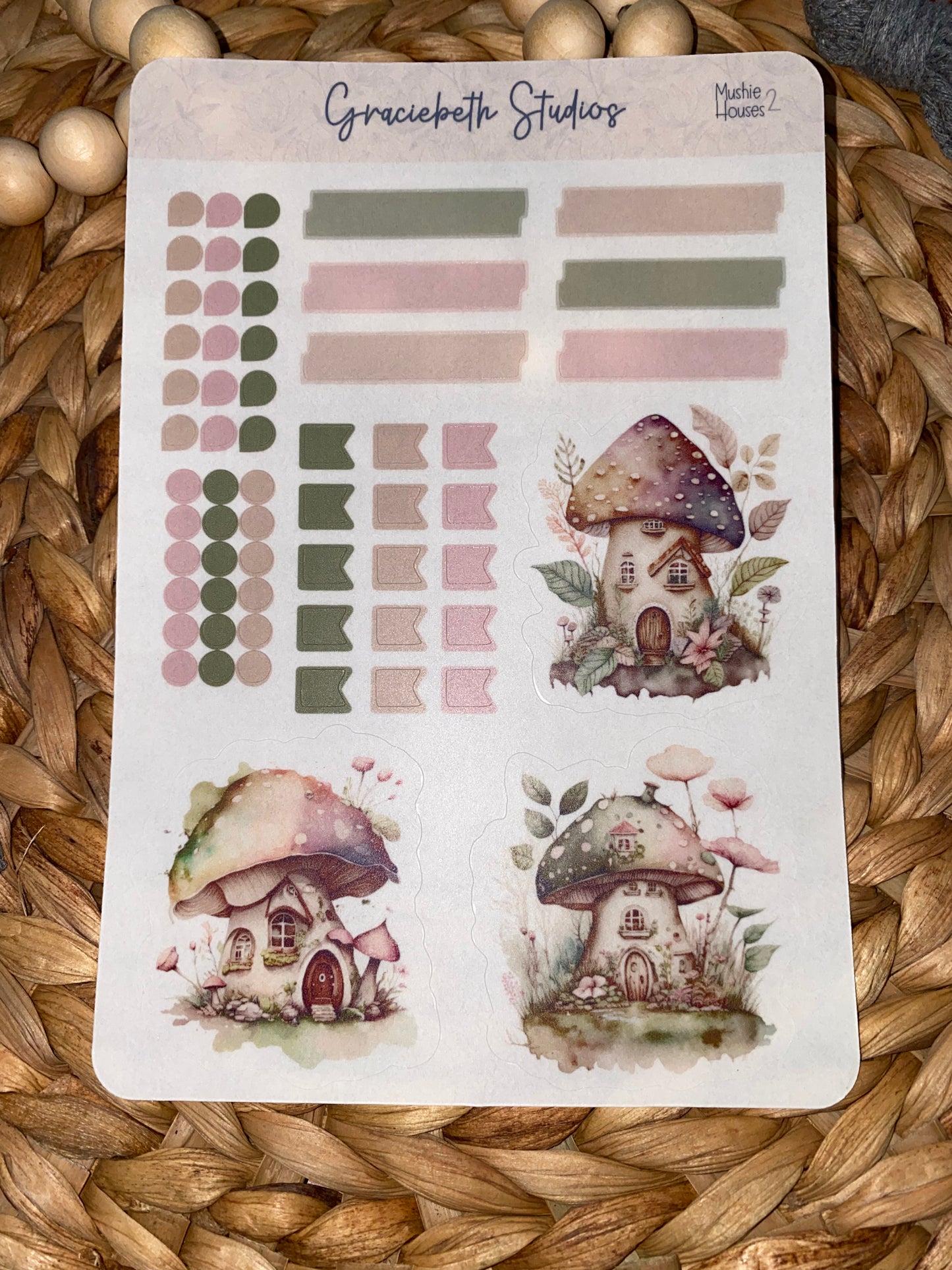 Cozy Mushroom Houses Deco Stickers