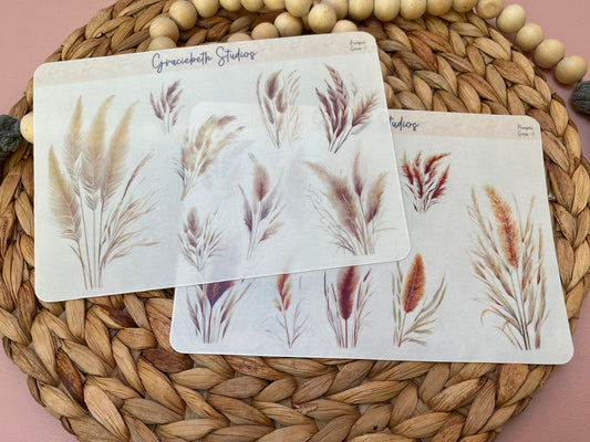 Pampas Grass Deco Stickers