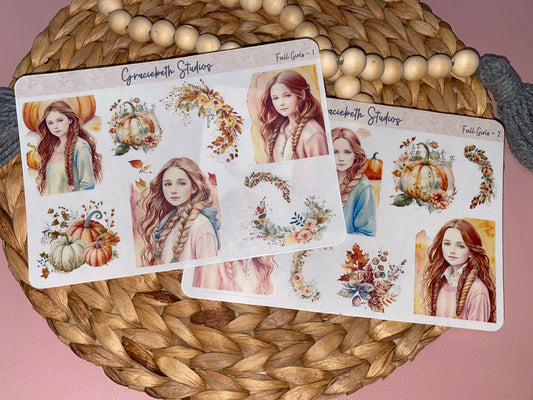 Fall Girls Deco Stickers