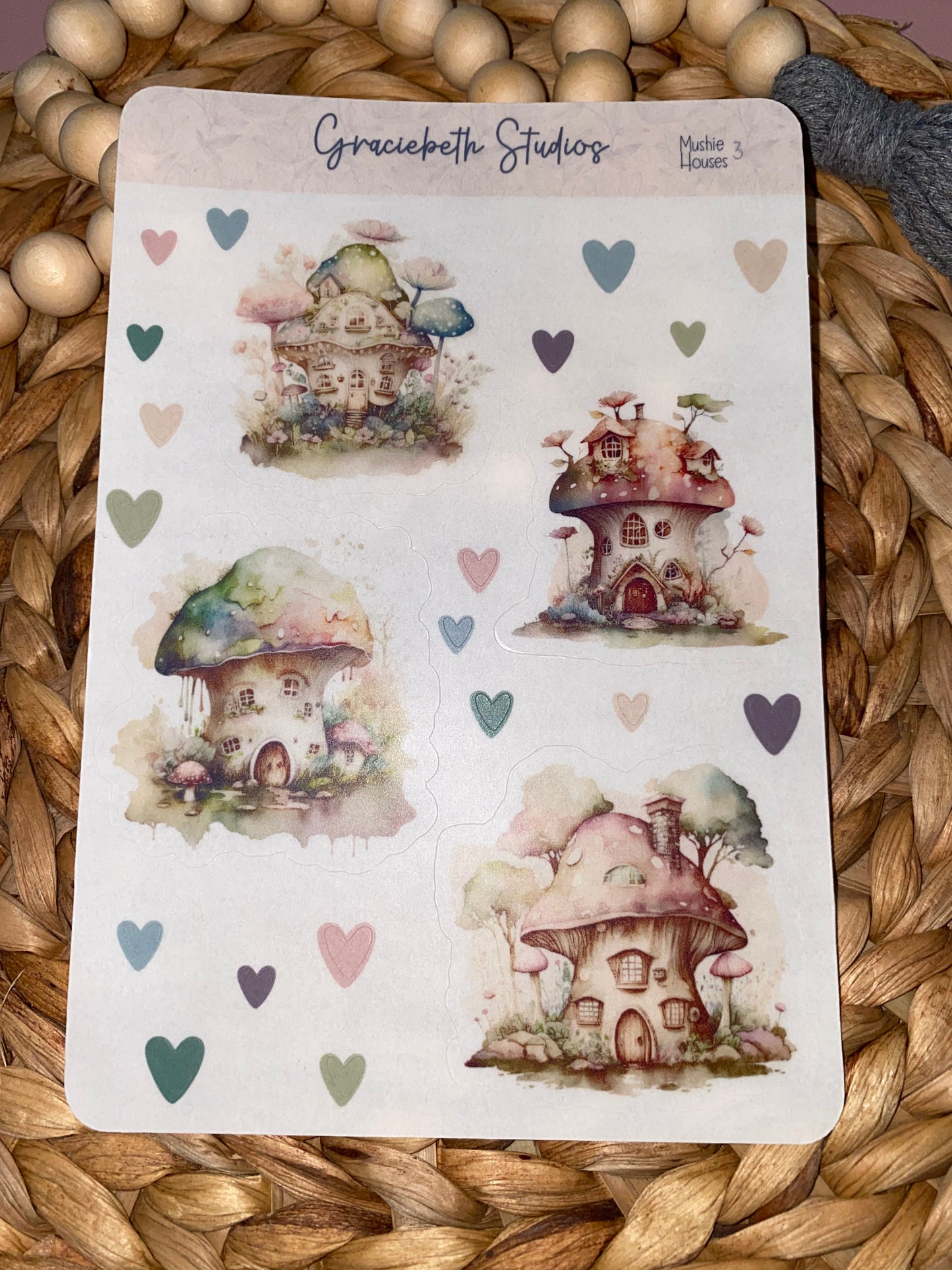 Cozy Mushroom Houses Deco Stickers