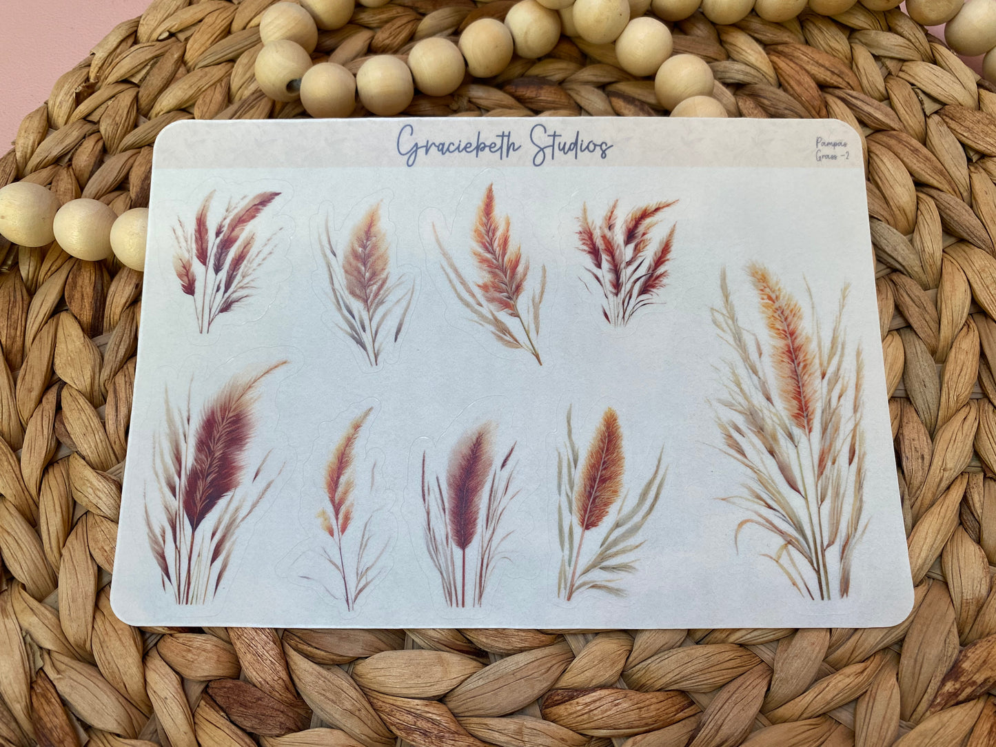 Pampas Grass Deco Stickers