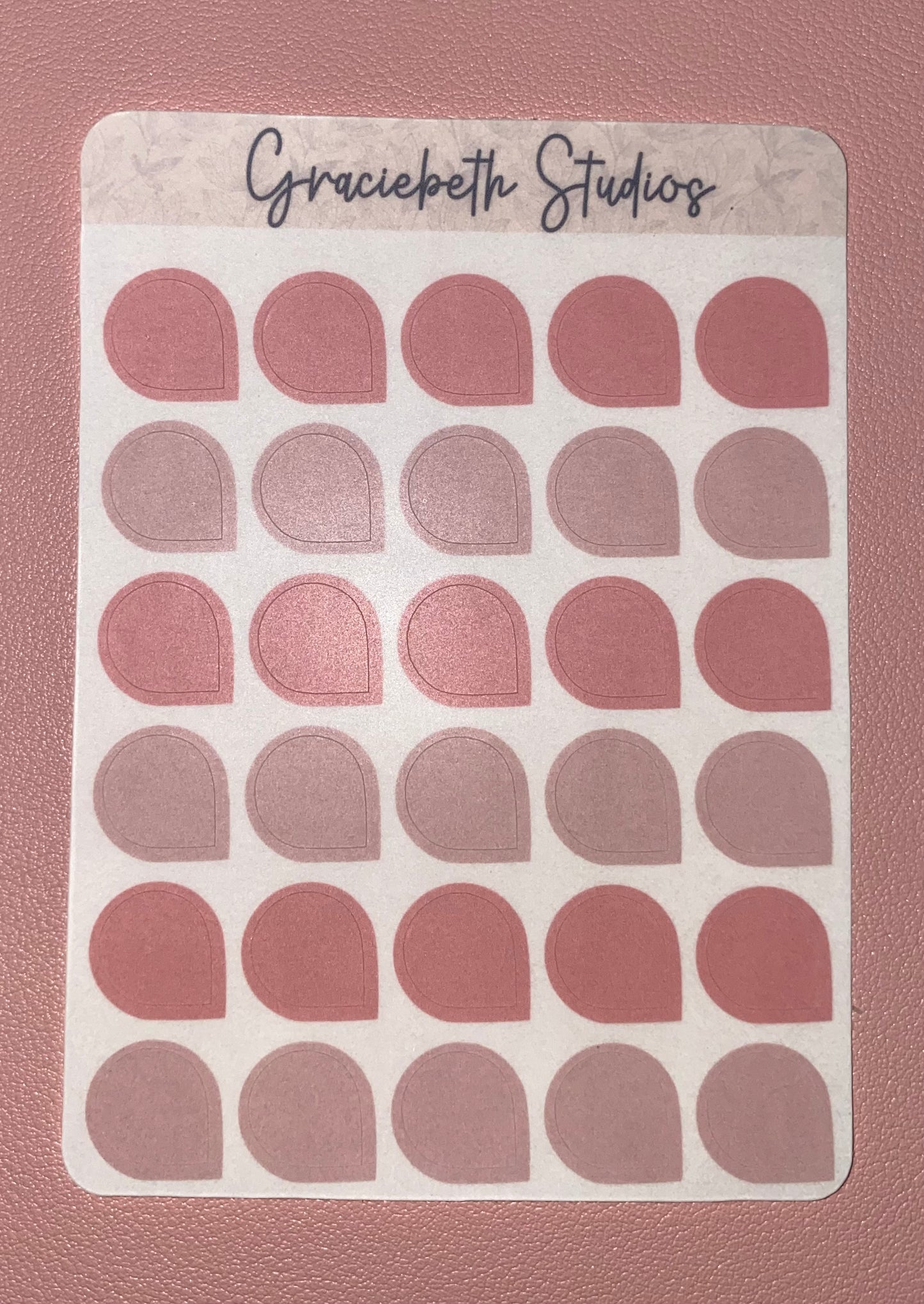 Half Inch Matte Drop Planner Stickers