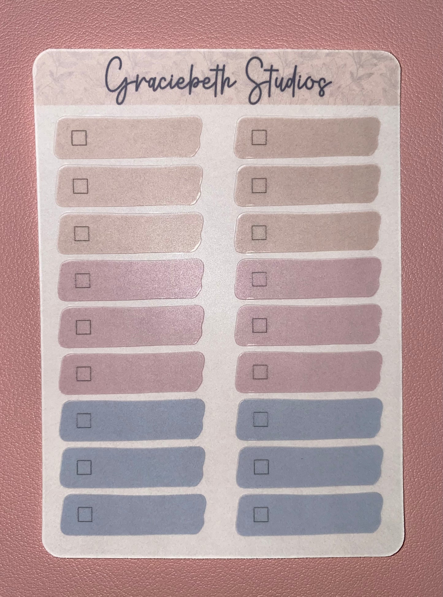 Pastel Paint Swatch Checklist - Hobonichi Cousin