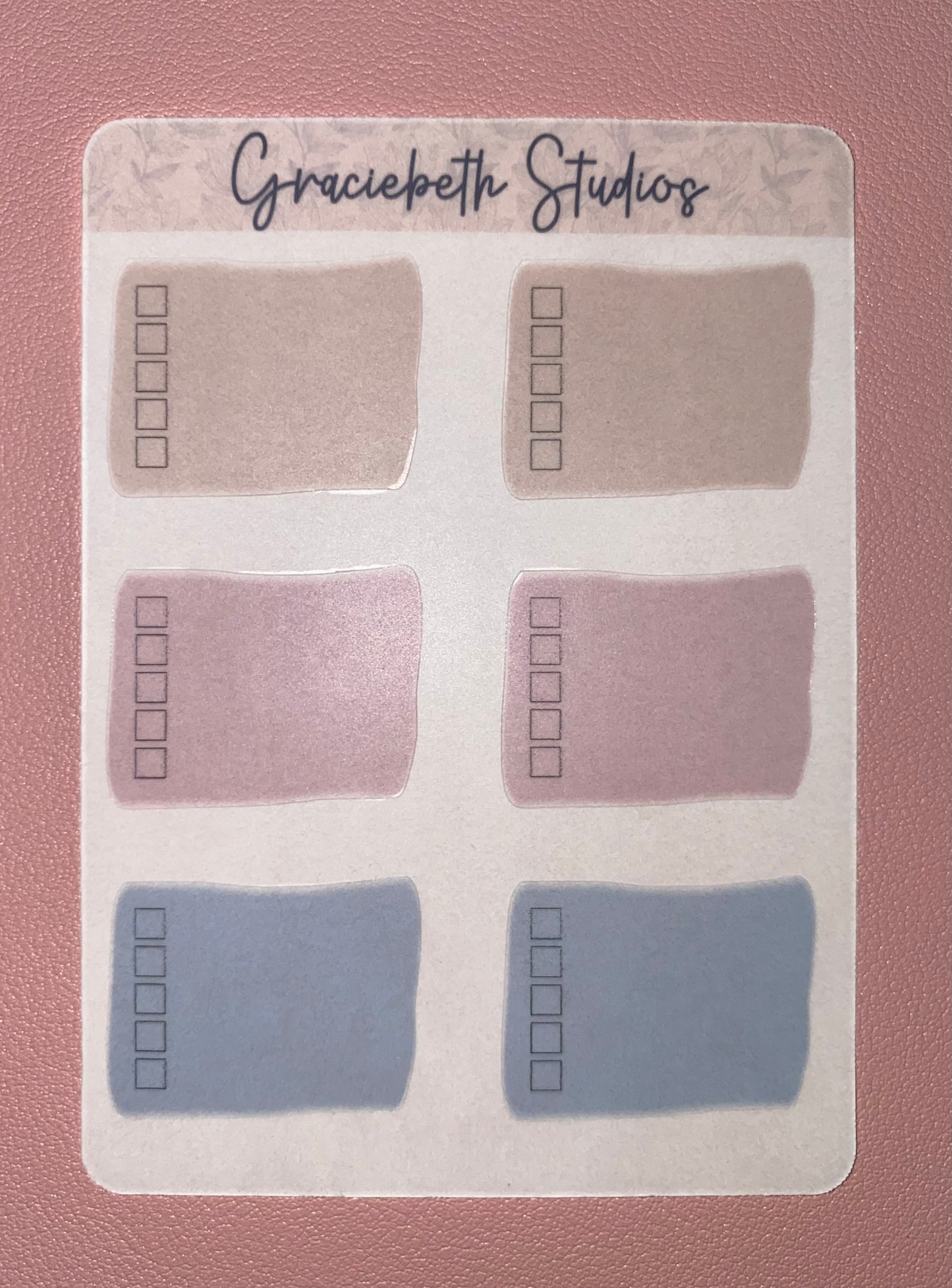 Pastel Paint Swatch Checklist - Hobonichi Cousin