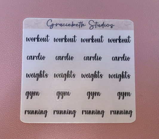 Fitness Stickers - Small