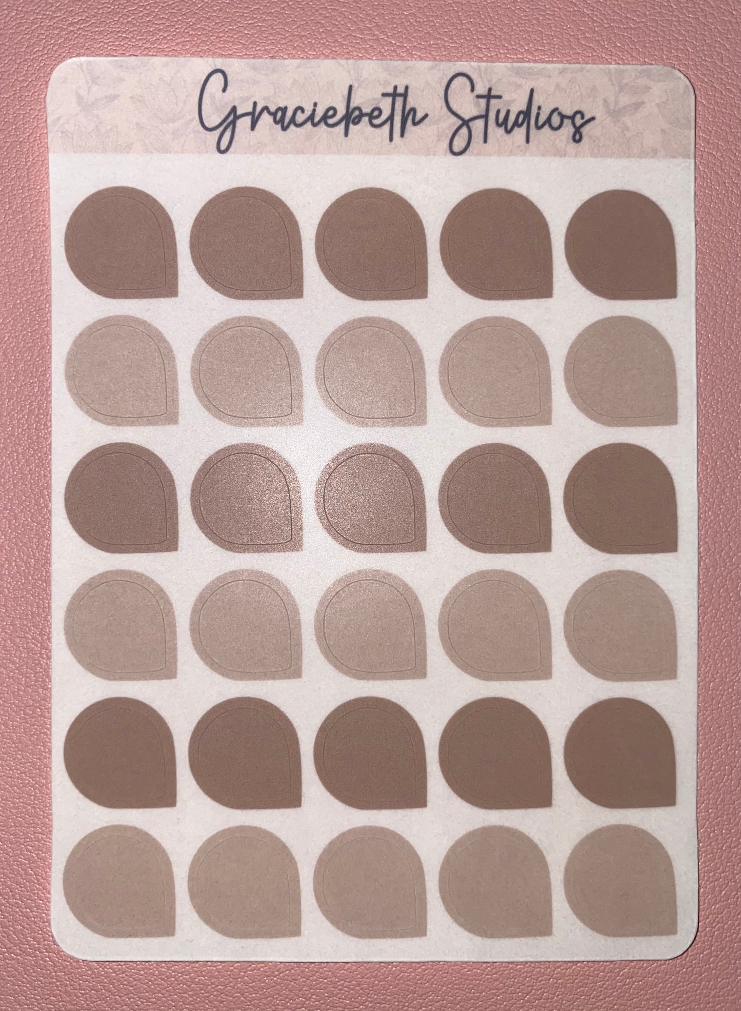 Half Inch Matte Drop Planner Stickers