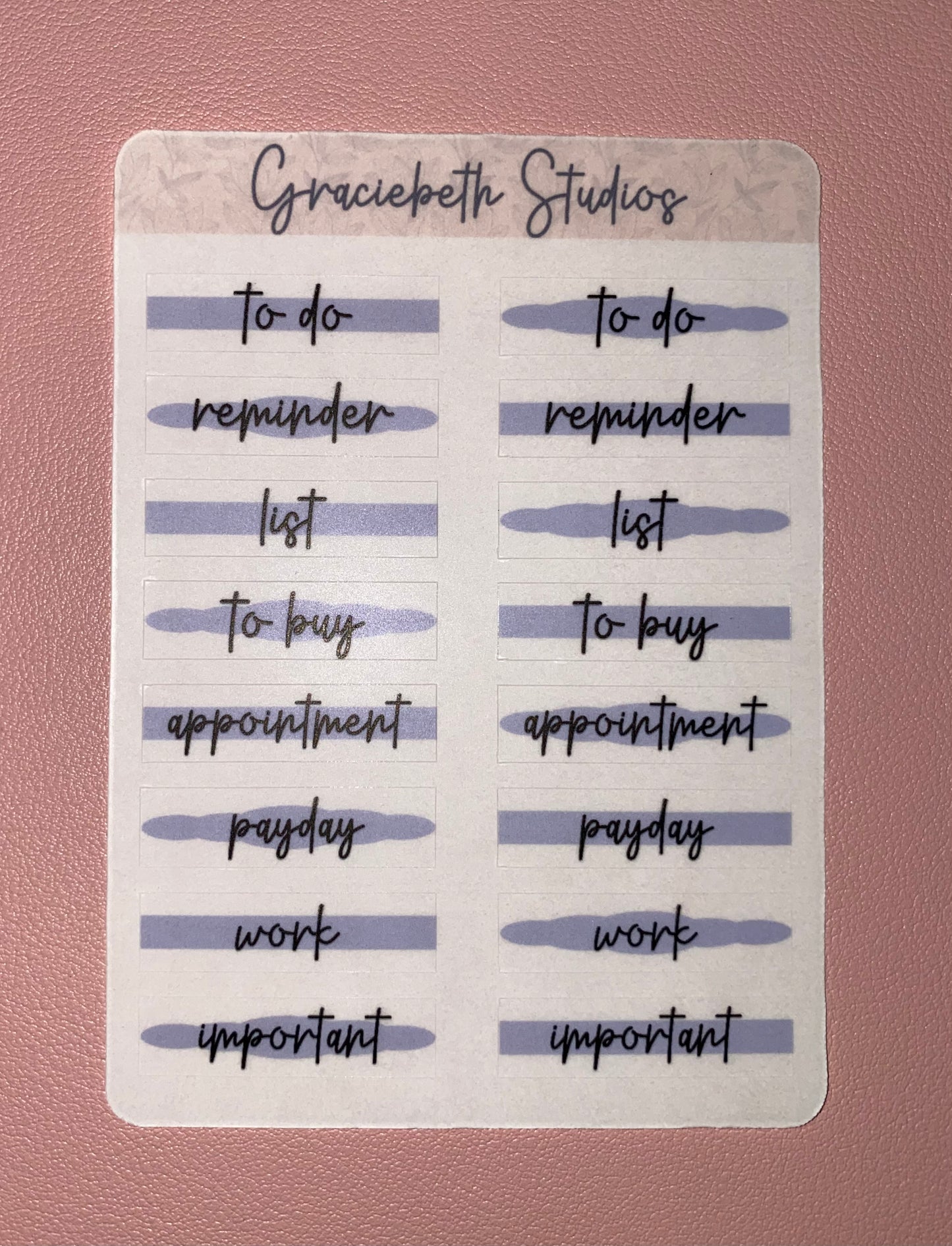 Functional Word Planning Stickers